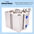 Thin Compact Aluminum Alloy Pneumatic Cylinder Pistons Double Acting Air Cylinder